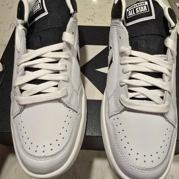 NEW Converse Weapon Low Vintage White Black Sneakers A10203C MENS 10 - Picture 2 of 9